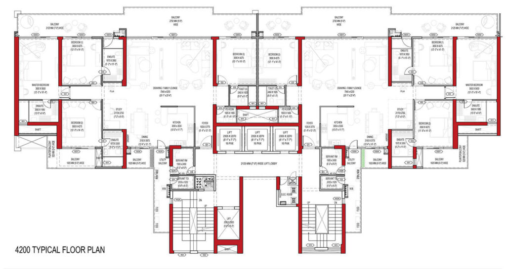 M3M the Cullinan - Floor Plan_5 BHK